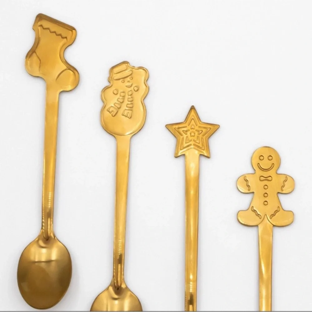 3 for $15 SALE Target Bullseye Set of 4 Holiday Mini Spoons & House Tea Infuser